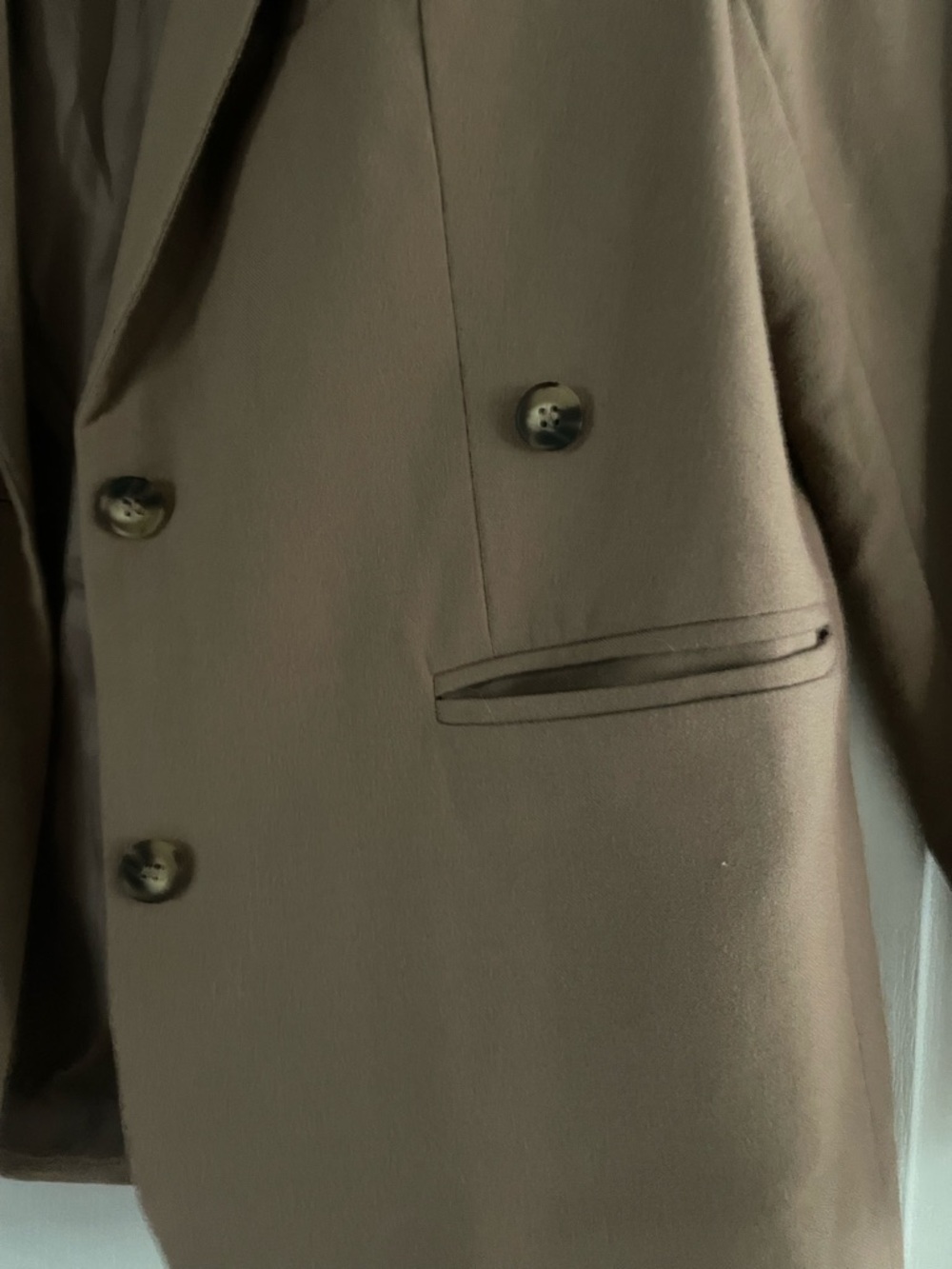 Sovere Free People Double-Breasted Taupe Blazer - Picture 6 of 6